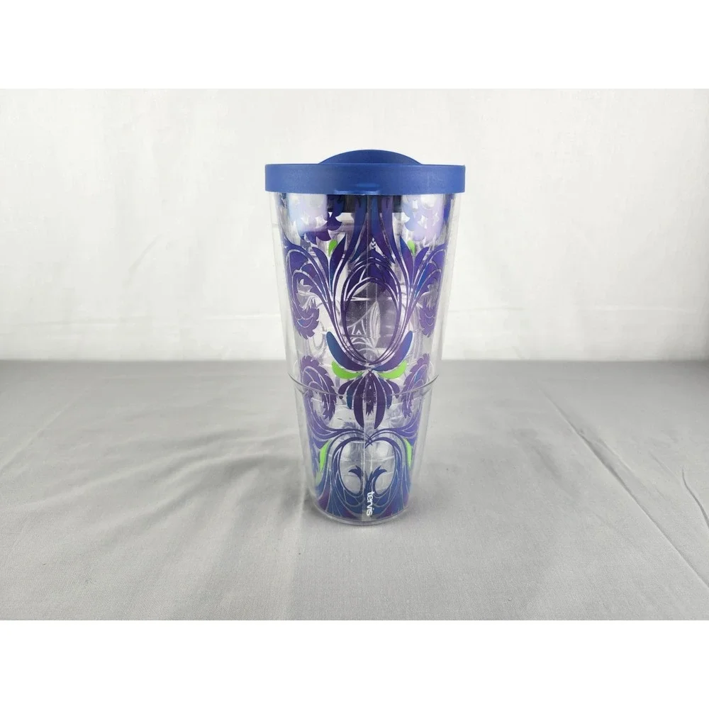 24 oz. TERVIS Tumbler, Lid ~ Purple Ribbon for Pancreatic Cancer‎ Awareness